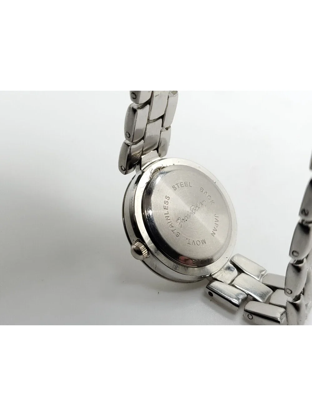 Fred Belay Quartz Rhinestone Bezel Silver Tone Women Watch New Battery 26mm